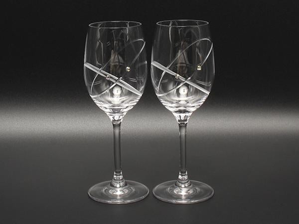 美品 ウエッジウッド ワイングラス 2点セット ペア プロミシス ウィズ ディス リング WEDGWOOD