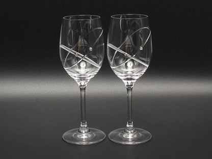 美品 ウエッジウッド ワイングラス 2点セット ペア プロミシス ウィズ ディス リング WEDGWOOD