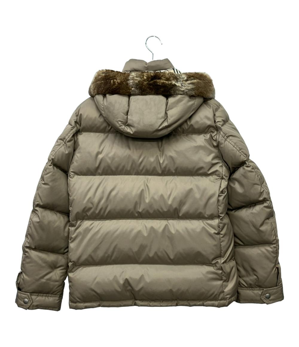 美品 BURBERRY BLACK LABEL ダウンジャケット ラビットファー BMP04-133-44 メンズ SIZE M バーバリーブラックレーベル