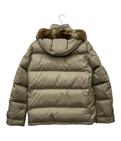 美品 BURBERRY BLACK LABEL ダウンジャケット ラビットファー BMP04-133-44 メンズ SIZE M バーバリーブラックレーベル