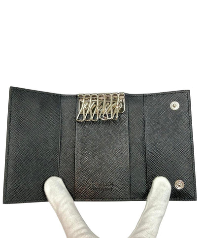 美品 PRADA 6連キーケース サフィアーノ 2PG222 メンズ プラダ