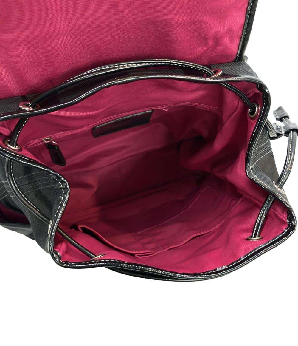 美品 コーチ リュック キャンバス エナメル シグネチャー F16548 レディース COACH