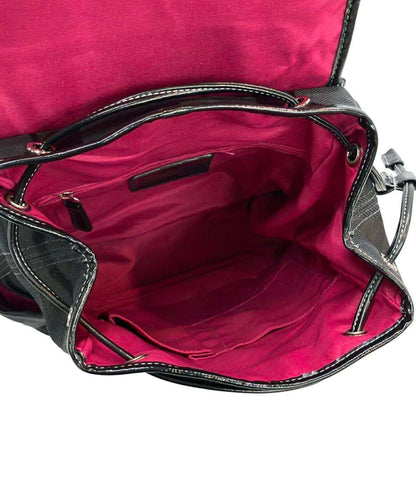 美品 コーチ リュック キャンバス エナメル シグネチャー F16548 レディース COACH