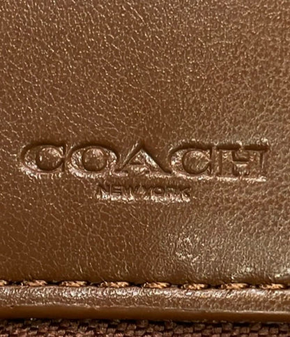 COACH ラウンドファスナー二つ折り財布 PVC キャンバス レザー F30308 レディース コーチ