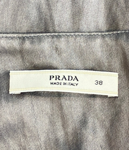 PRADA シルク混 アシンメトリー リボン ミニスカート P1726U レディース SIZE 38 (M) プラダ