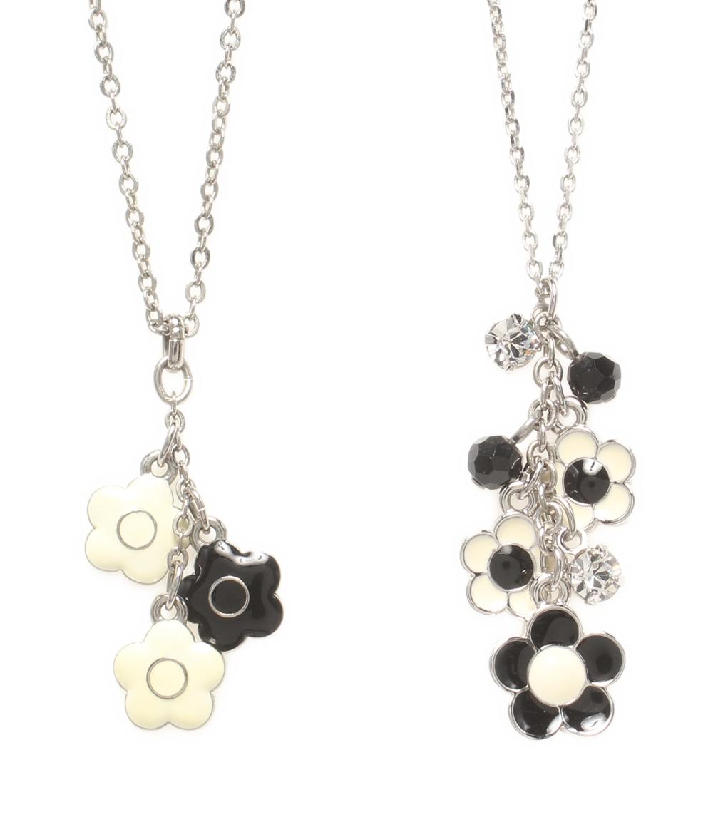 美品 MARY QUANT ネックレス 2点セット フラワーモチーフ レディース マリークヮント
