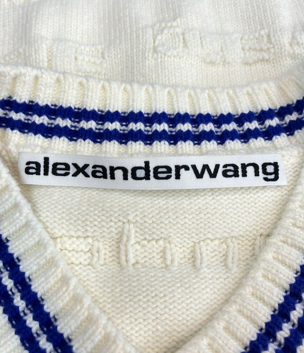 美品 Alexander Wang クロップドニットベスト 1KC3231051 レディース SIZE S アレキサンダーワン