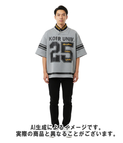 kolor 半袖Tシャツ  カレッジプリント スウェット OVERSIZED FOOTBALL TOPS 25scm-t06203 メンズ SIZE 1 (S) カラー