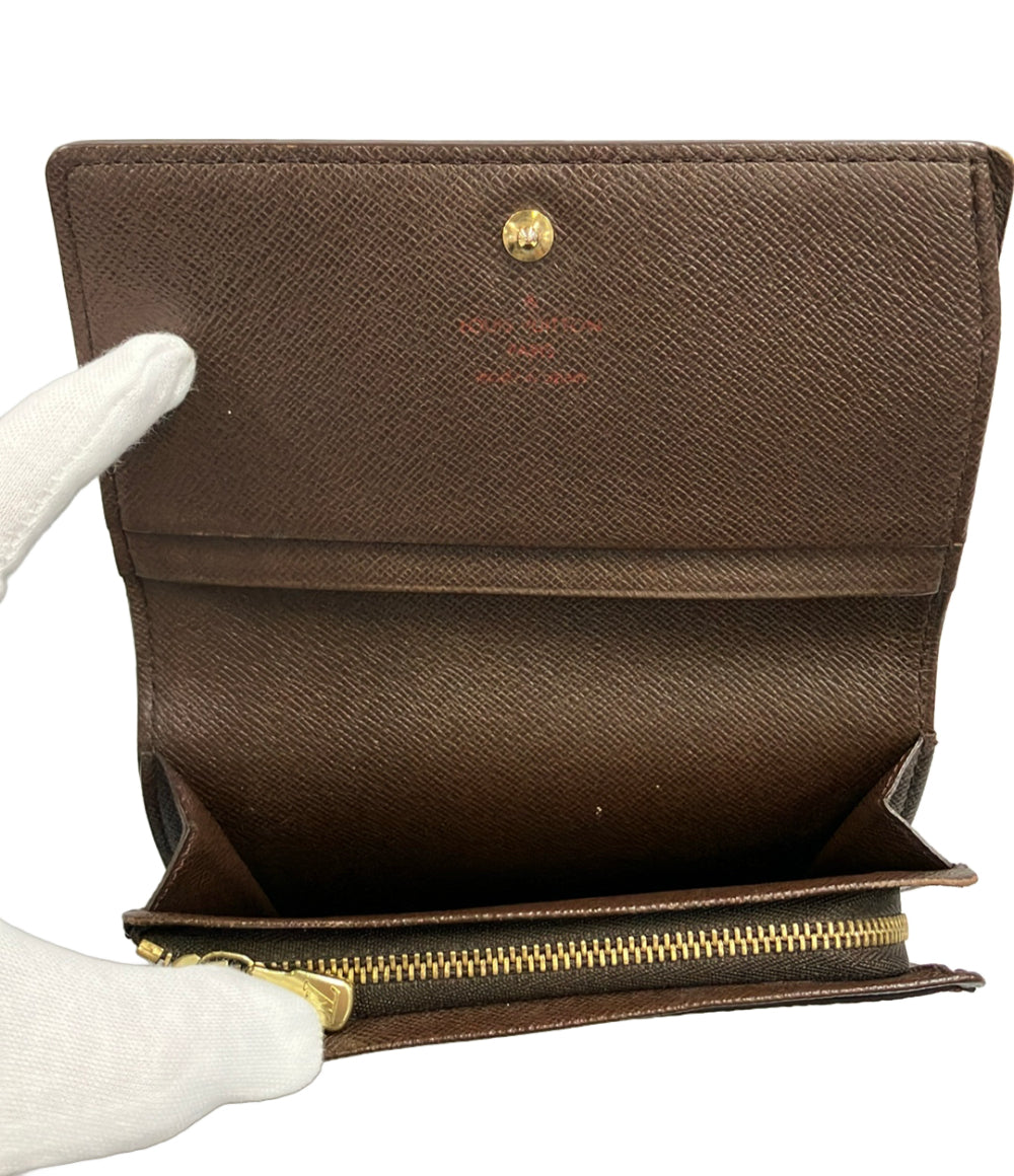 ルイ・ヴィトン 二つ折り財布 ポルトモネ ビエ トレゾール ダミエ エベヌ N61730 レディース メンズ LOUIS VUITTON LOUIS VUITTON 二つ折り財布 ポルト モネ ビエ トレゾール ダミエ