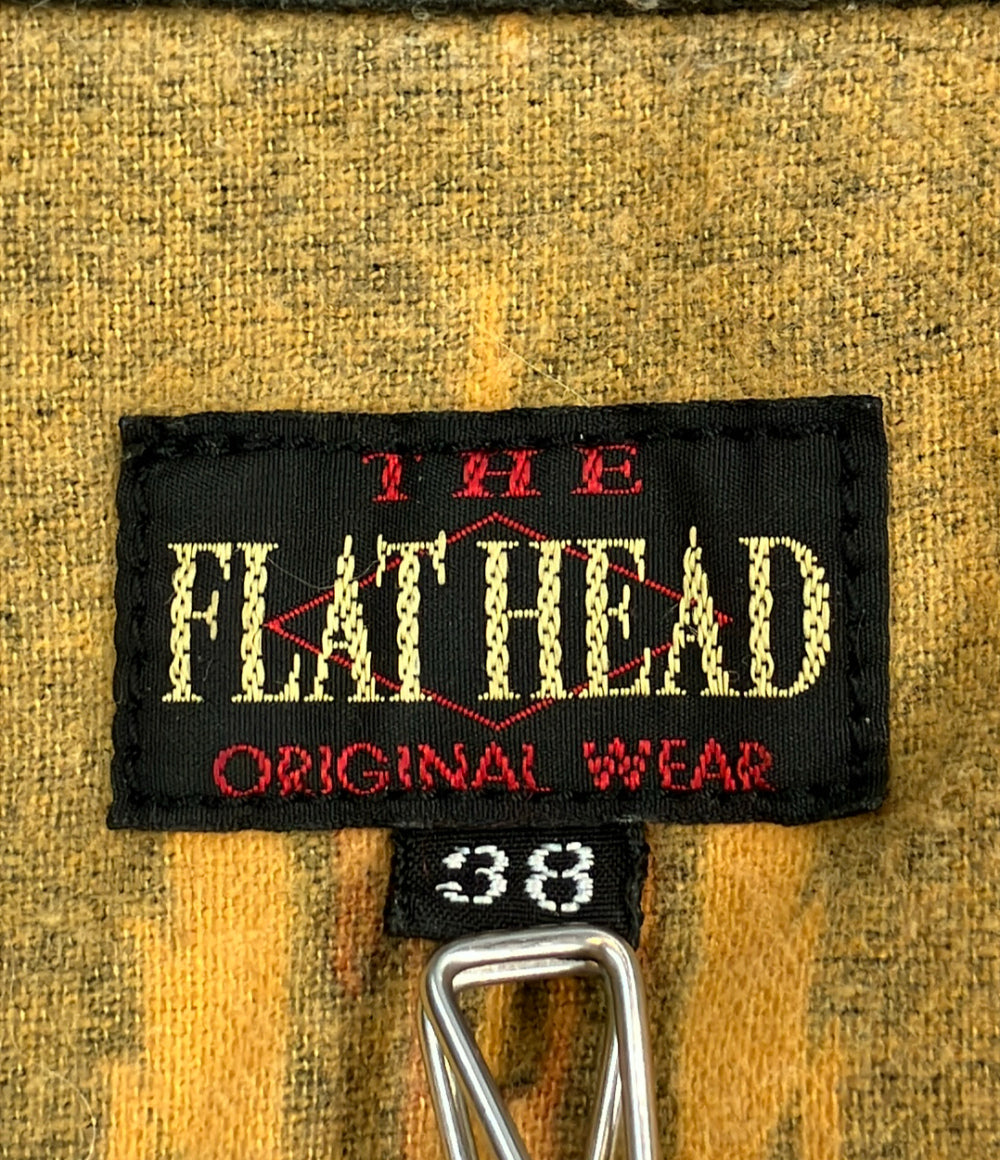 THE FLAT HEAD ネイティブボーダー柄 フランネル ウエスタンシャツ FN-SCW-018L メンズ SIZE 38 (S) ザフラットヘッド