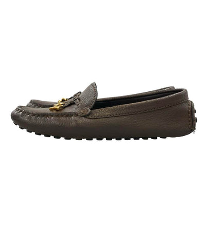 LOUIS VUITTON ドライビングシューズ モノグラム フラワーチャーム レディース SIZE 38 1/2 ルイ・ヴィトン
