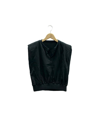 美品 オブリ ナイロンヘンリーネックノースリーブブラウス レディース SIZE F OBLI