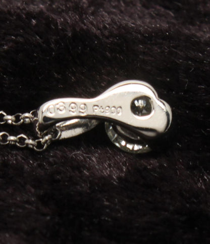 美品 ネックレス Pt900 Pt850 ダイヤ 0.399ct レディース