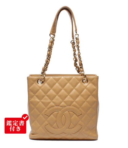 CHANEL チェートートバッグ PST 肩掛け マトラッセ キャビアスキン ゴールド金具 9番台 A50994 レディース シャネル