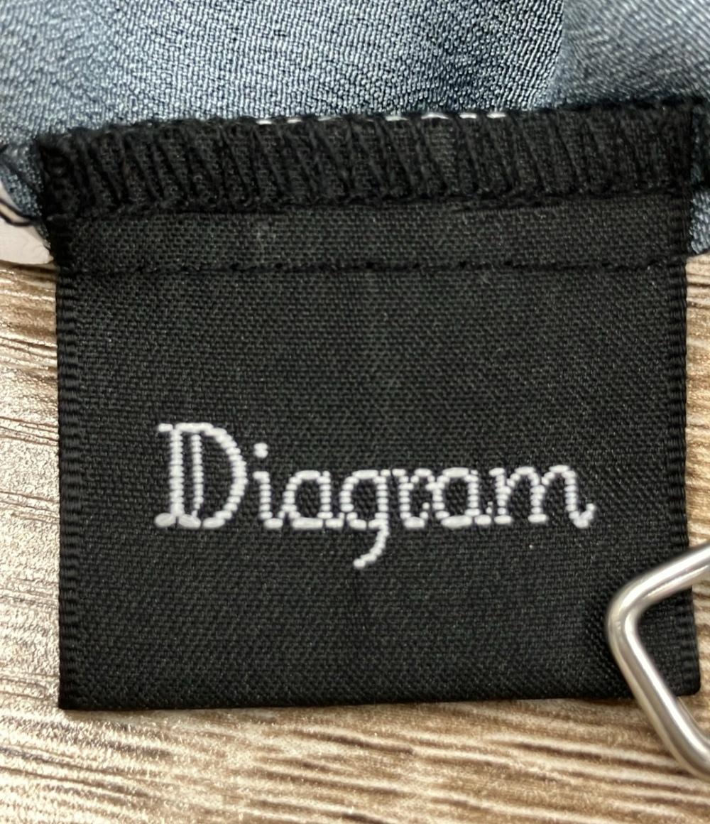 美品 ダイアグラム 長袖シャツ 花柄ロングスリーブブラウス 03221 41082-00 レディース SIZE 36 (S) Diagram