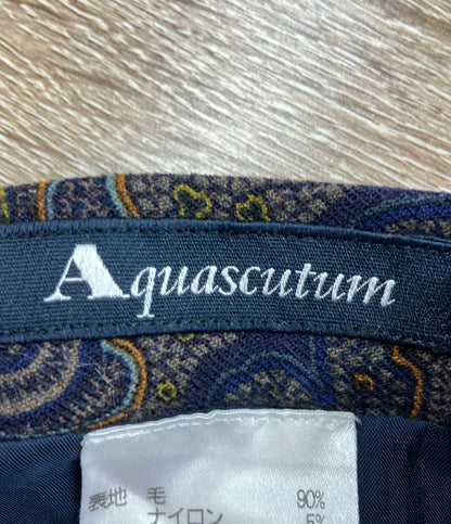 美品 アクアスキュータム セットアップ スカートスーツ ペイズリー レディース SIZE 4F (L) Aquascutum