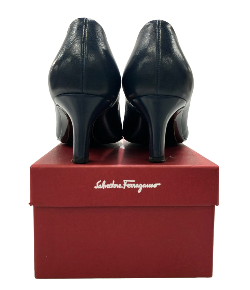 Salvatore Ferragamo スクウェアバックルパンプス DG006119 レディース SIZE 5 1/2 サルヴァトーレフェラガモ