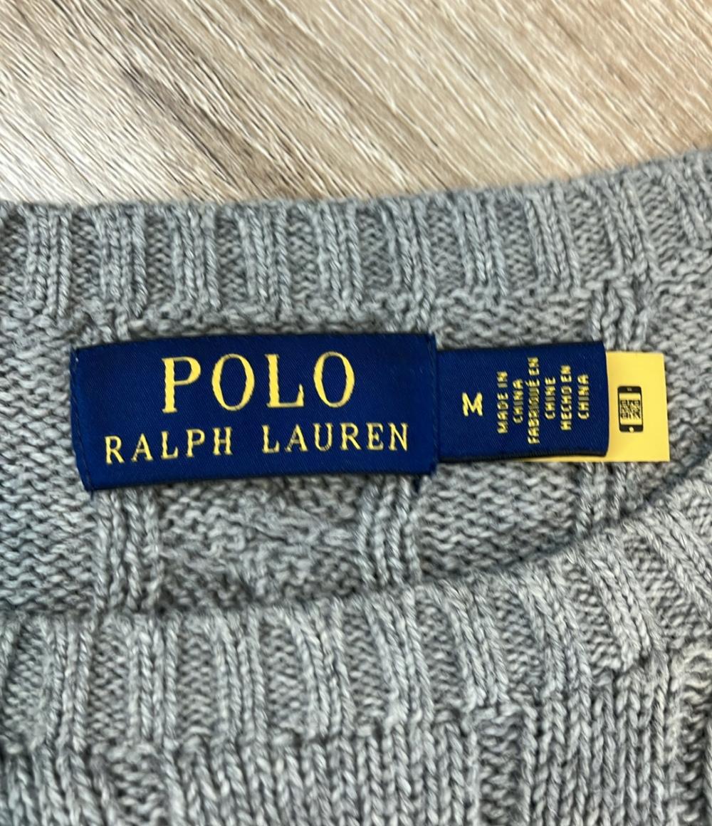 RALPH LAUREN 長袖ニット ケーブル ポニー刺繍 メンズ SIZE M ラルフローレン