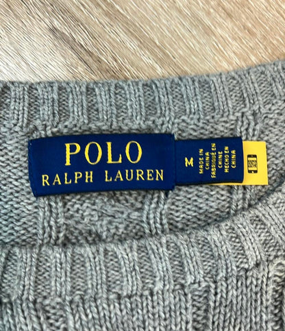RALPH LAUREN 長袖ニット ケーブル ポニー刺繍 メンズ SIZE M ラルフローレン
