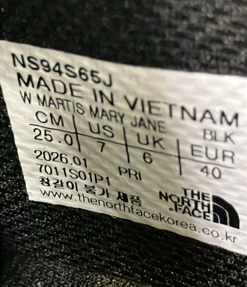 美品 THE NORTH FACE メリージェーンスニーカー W MARTIS MARY JANE BLACK NS94S65J レディース SIZE 25.0 ザ・ノース・フェイス