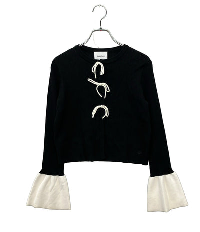 CAPRINO 長袖ニットカーディガン Ribbon Flare レディース SIZE 36 (XS) カプリーノ