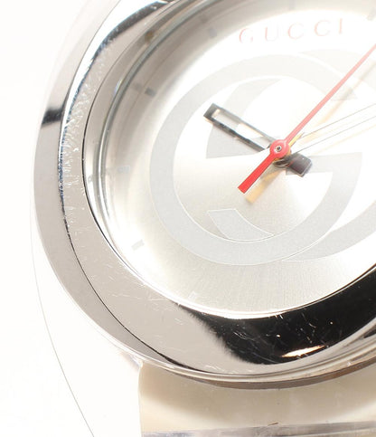 GUCCI 腕時計 シェリーライン SYNC シンク クオーツ シルバー 137.1 メンズ グッチ