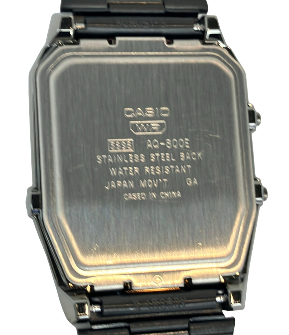 美品 CASIO 腕時計 チプカシ クオーツ ネイビー AQ-800E メンズ カシオ