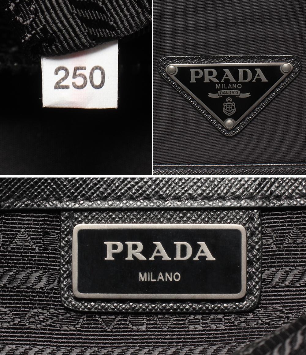 美品 PRADA メッセンジャーバッグ ショルダーバッグ リナイロン 斜め掛け 三角プレート 2VD039 メンズ レディース プラダ
