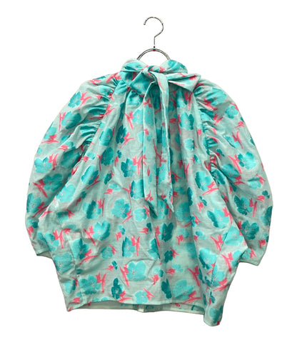 Drawer 長袖ブラウス フラワージャカード 花柄 6521-299-1066 レディース SIZE 38 (S)