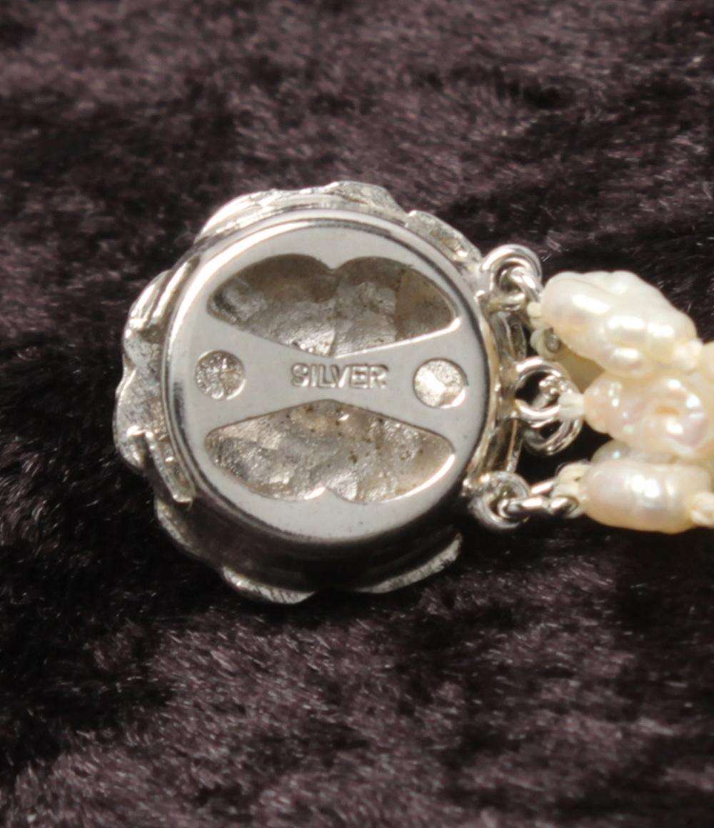 5連ネックレス 淡水パール レディース