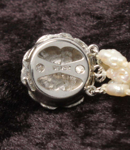 5連ネックレス 淡水パール レディース