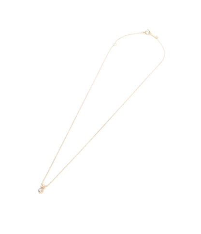 美品 4℃ ネックレス K10 アクアマリン ダイヤ レディース ヨンドシー