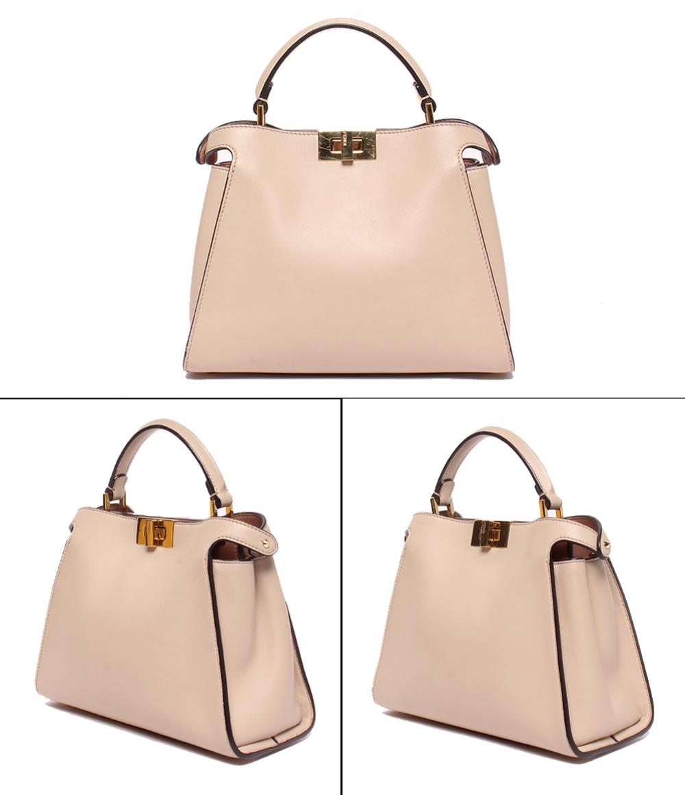 FENDI ピーカブー エッセンシャリー ブラウン ショルダーバッグ 2WAY PEEKABOO フェンディ FENDI ピーカブーエッセンシャリー 2WAYバッグ