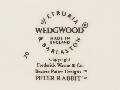 美品 ウエッジウッド クリスマスプレート 皿 20cm ピーターラビット 1989 WEDGWOOD