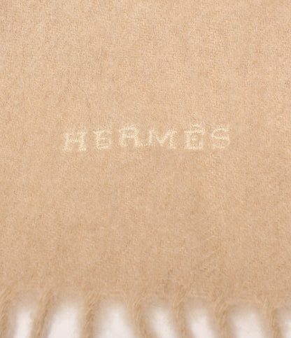 HERMES マフラー カシミヤ100% ユニ ブロデ メンズ レディース エルメス