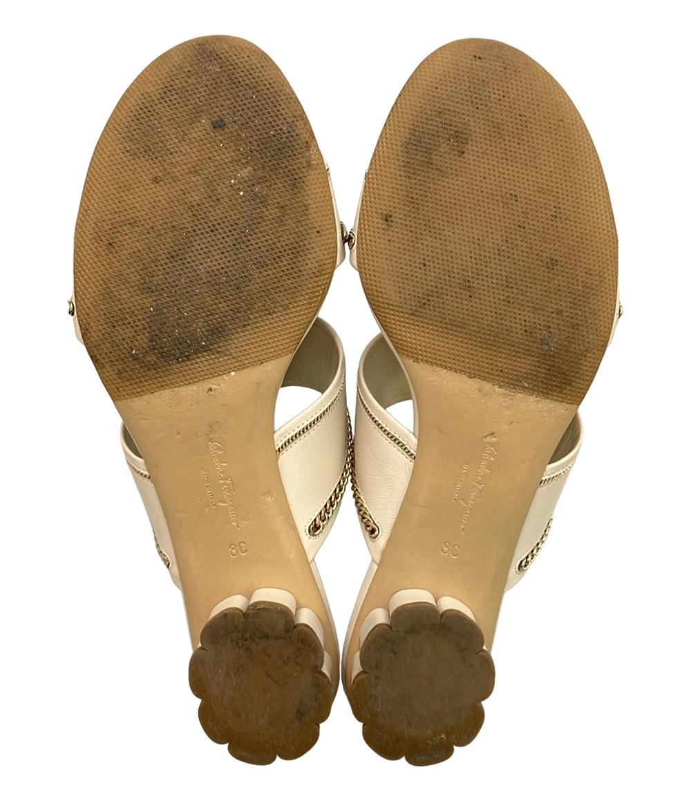 Salvatore Ferragamo ミュール サンダル チャンキーヒール レディース SIZE 8 (XL) サルヴァトーレフェラガモ