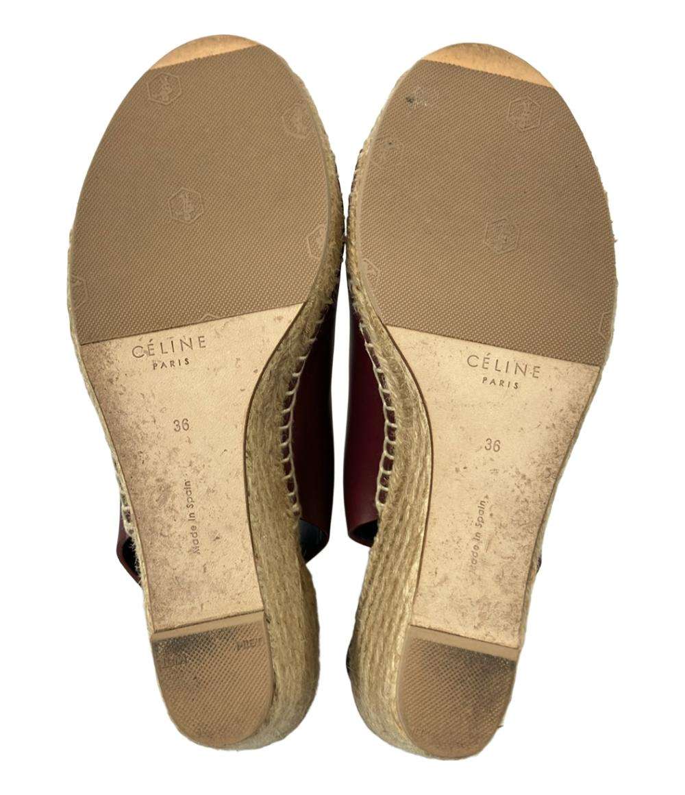セリーヌ オープントゥウェッジソールサンダル レディース SIZE 36 (M) CELINE