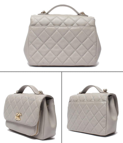 CHANEL チェーンショルダーバッグ 肩掛け 斜め掛け ゴールド金具 マトラッセ キャビアスキン ビジネスアフィニティー シャネル