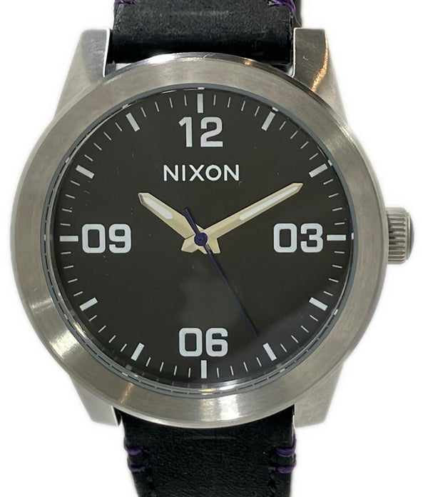 動作品 nixon THE BIG RIG クオーツ式腕時計 レザー×メタルブレス 3針 ブラック 25年1月電池交換 札幌市 清田区 平岡 ニクソン 腕時計 51-30 A083-001-00 オールブラック - 腕時計の通販