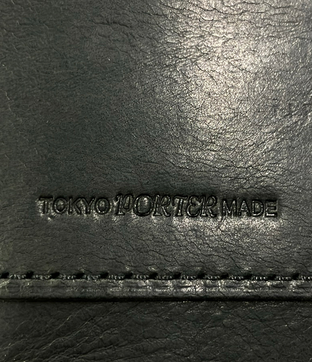 美品 PORTER L字ファスナー二つ折り長財布 レザー SOAK メンズ ポーター