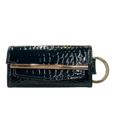 ANTEPRIMA 4連キーケース キーリング付き エナメル クロコ型押し レディース アンテプリマ