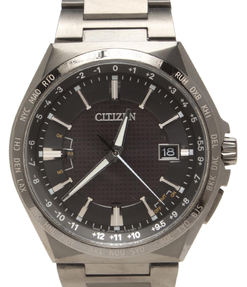 CITIZEN 腕時計 アテッサ  ATTESA ソーラー ブラック H145-S122619 メンズ シチズン