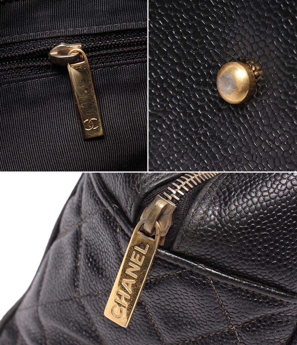 訳あり CHANEL ハンドバッグ ミニボストンバッグ 8番台 キャビアスキン
