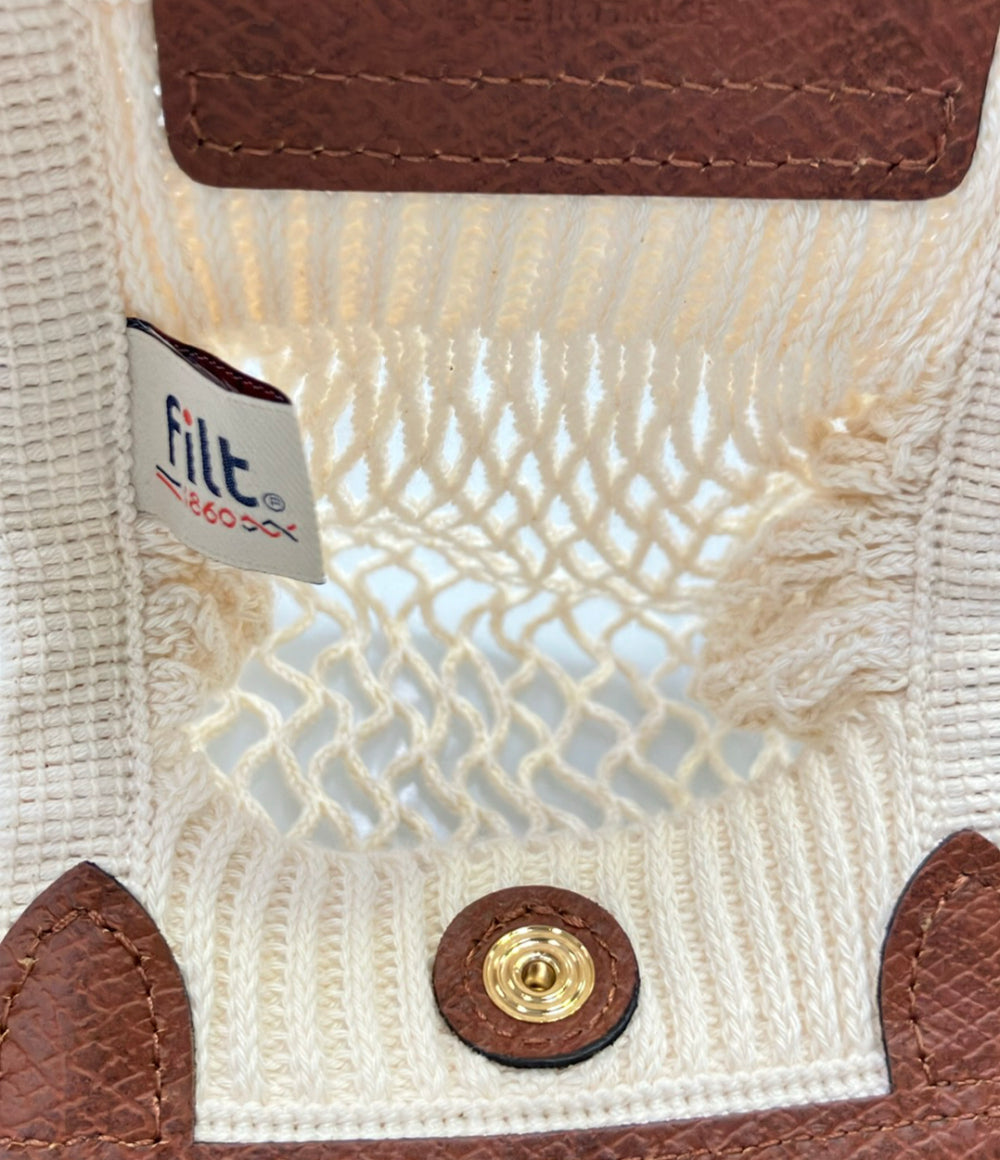 美品 Longchamp Filt 2way ハンドバッグ ショルダーバッグ ネットバッグ ル プリアージュ フィレ レディース ロンシャン フィルト