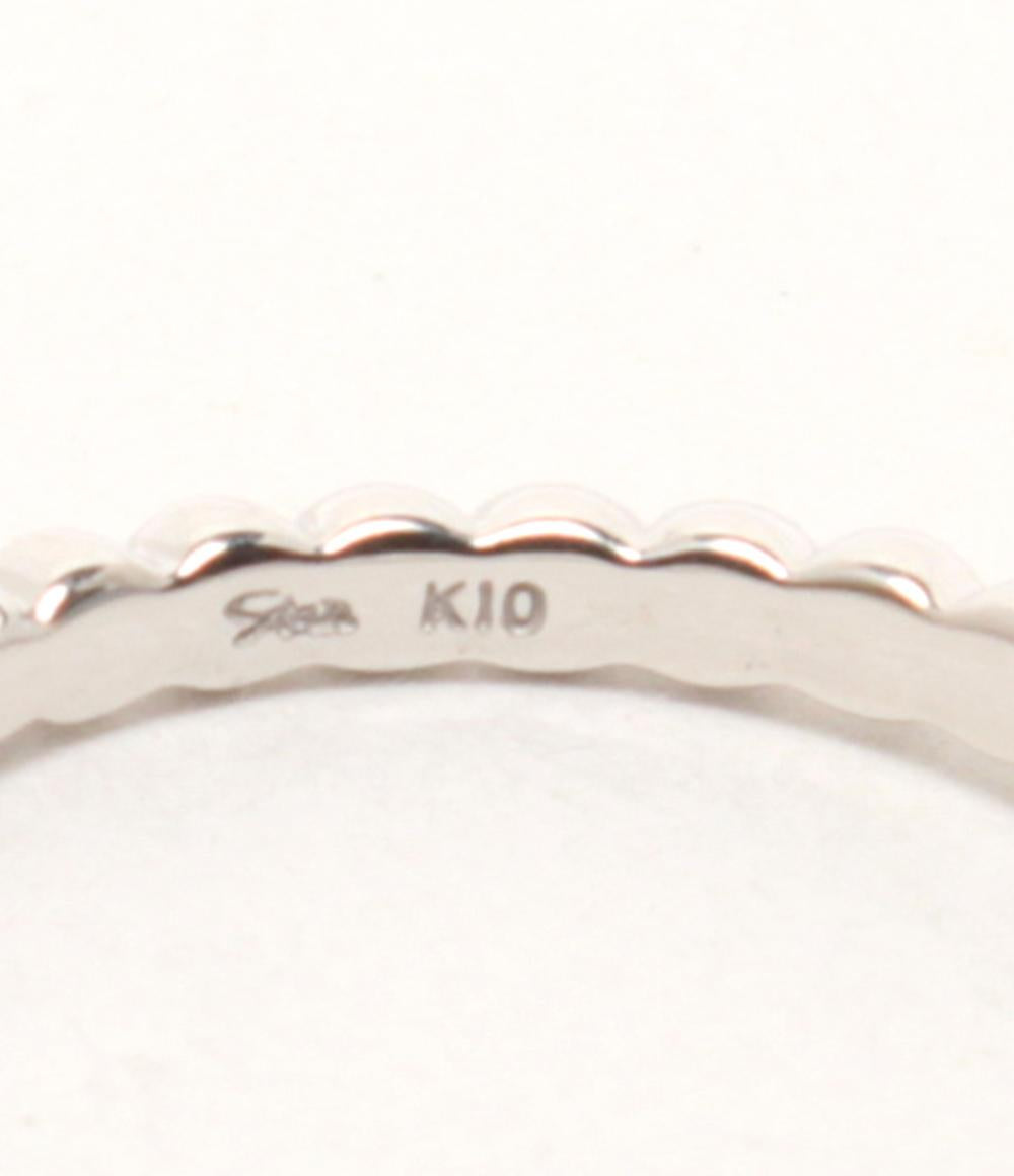 美品 STAR JEWELRY リング 指輪 K10 ダイヤ 0.03ct レディース SIZE 7号 スタージュエリー