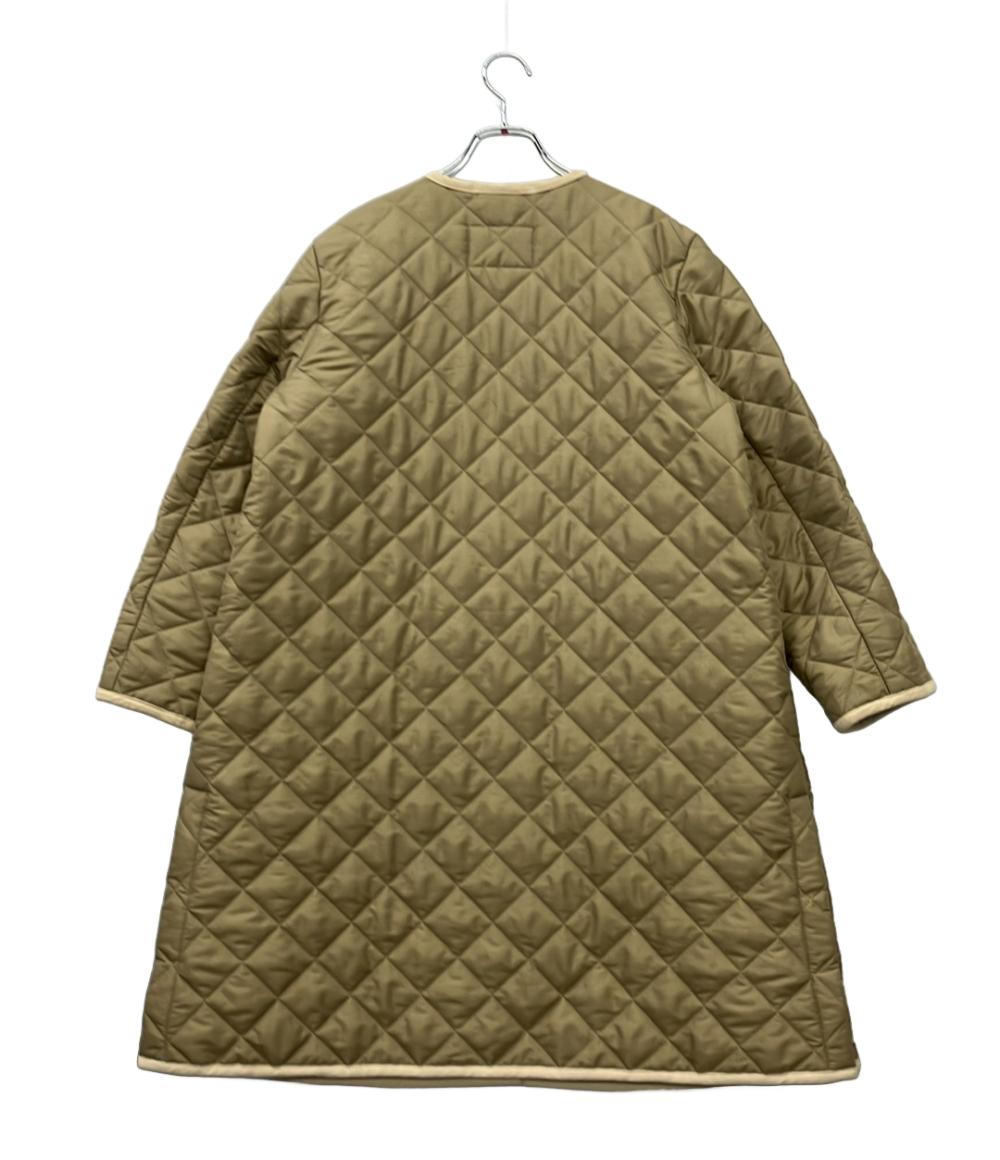 Traditional Weatherwear nano universe コート キルティング  ノーカラー シルバーボタン Aライン ARKLEY LONG2 L222APQC00246AA レディース