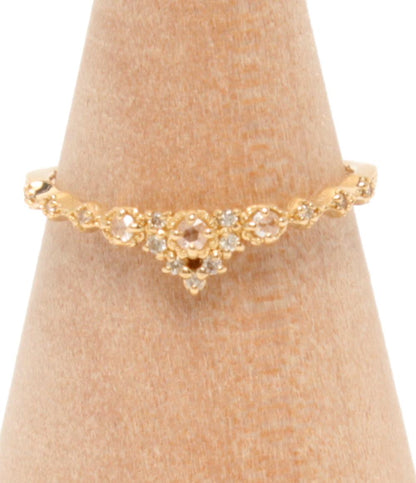 美品 agete リング 指輪 K18 ダイヤ 0.08ct レディース SIZE 10号 アガット