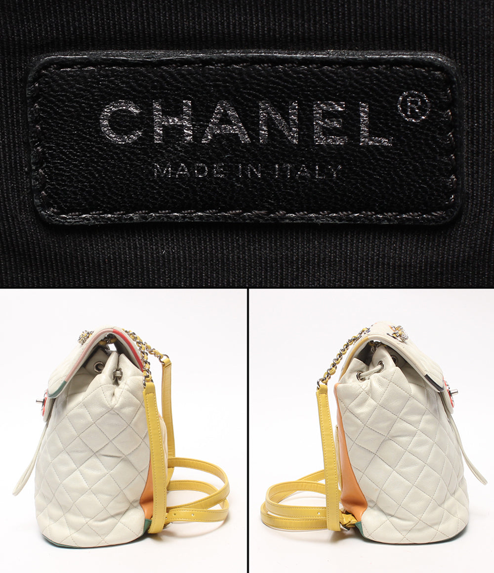 CHANEL リュック バックパック シルバー金具 マトラッセ シングル