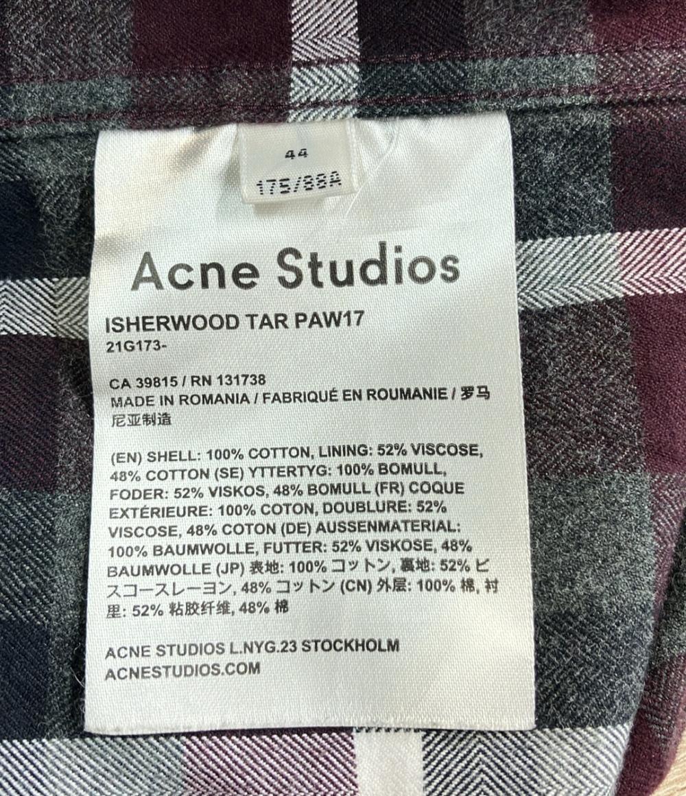 美品 アクネステュディオス 長袖シャツ チェック メンズ SIZE 44 (L) ACNE STUDIOS