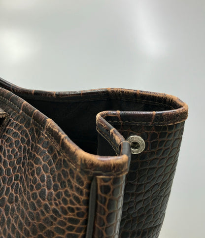 Longchamp トートバッグ クロコ型押し レザー レディース ロンシャン